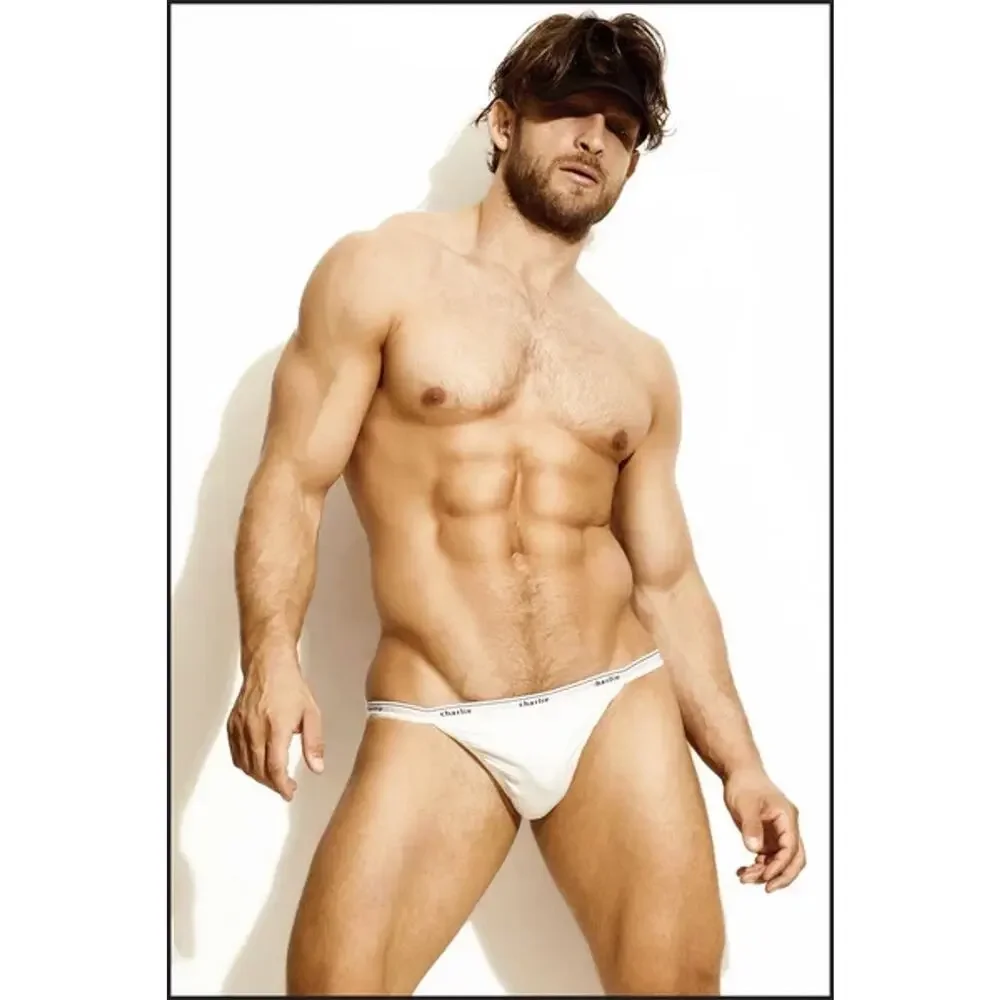 NEW 3 PC Set Charlie By MZ Mens Minimal Muscle Bikini Briefs Black White Grey M